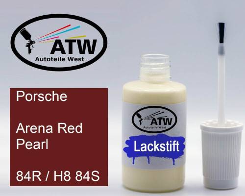 Porsche, Arena Red Pearl, 84R / H8 84S: 20ml Lackstift, von ATW Autoteile West.